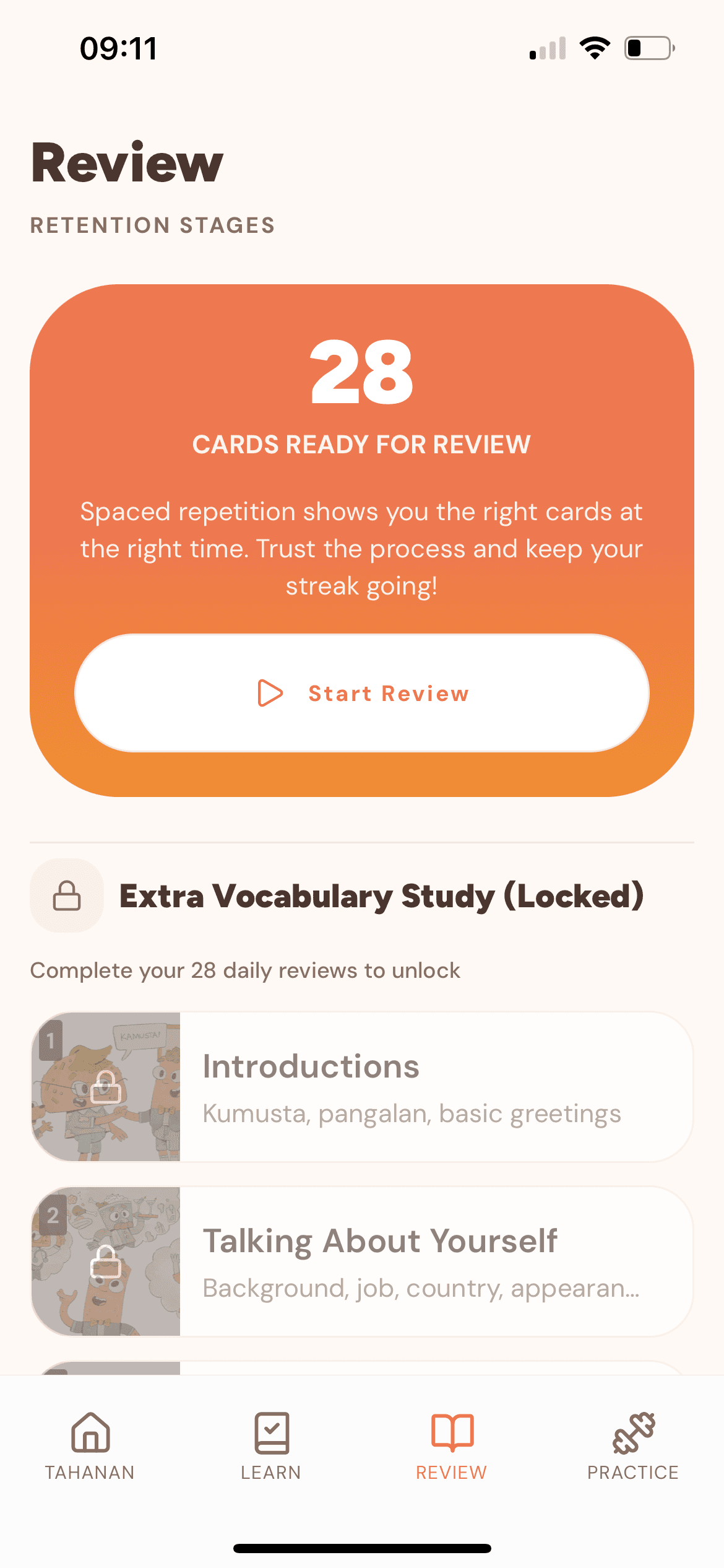 Tahanan review main screen
